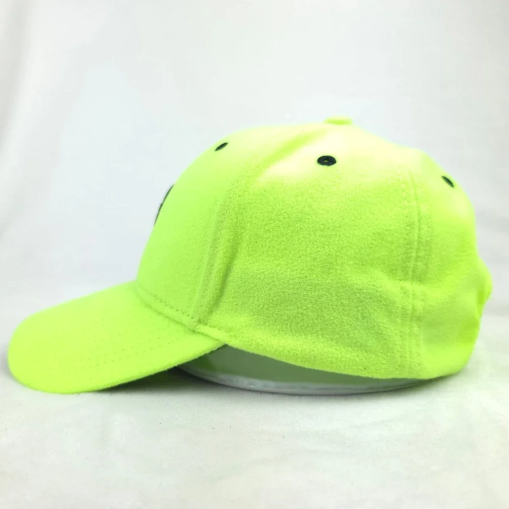 Official Dad Hat Cap Embroidery 3D Logo Side Sportif Logo Neon Yellow New